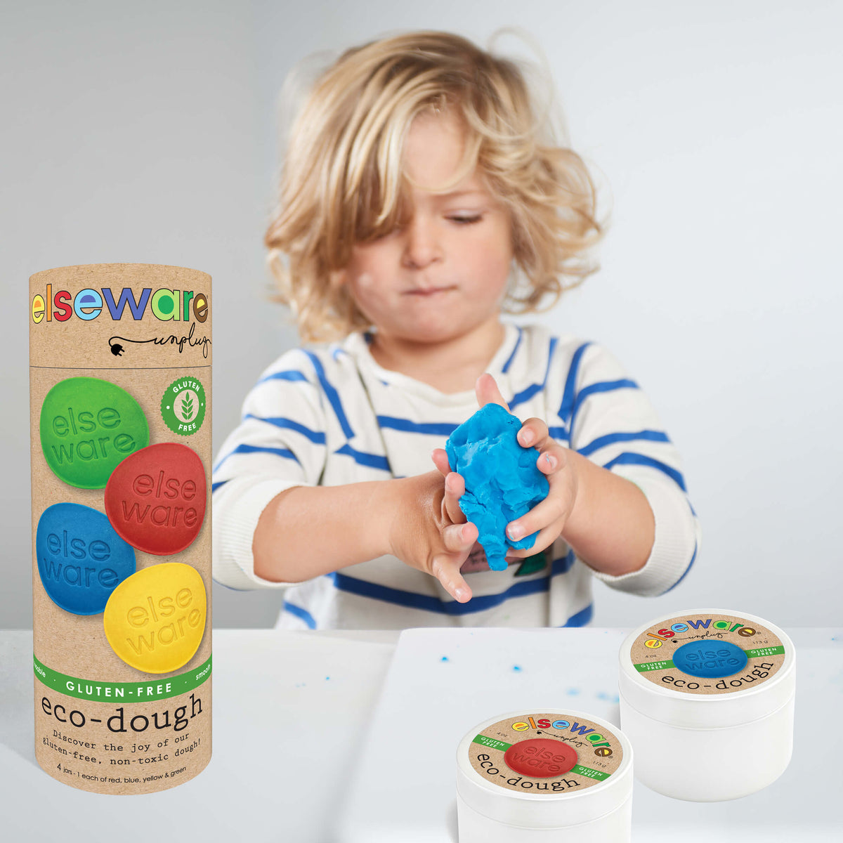 Eco-Dough 4pk GLUTEN FREE – Natural, Non-Toxic Sensory Toy