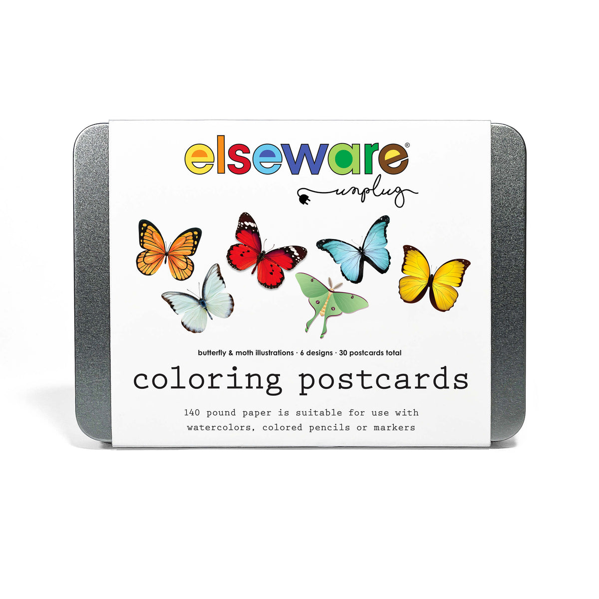 Coloring Postcards w/ 6 Designs (30 cards)