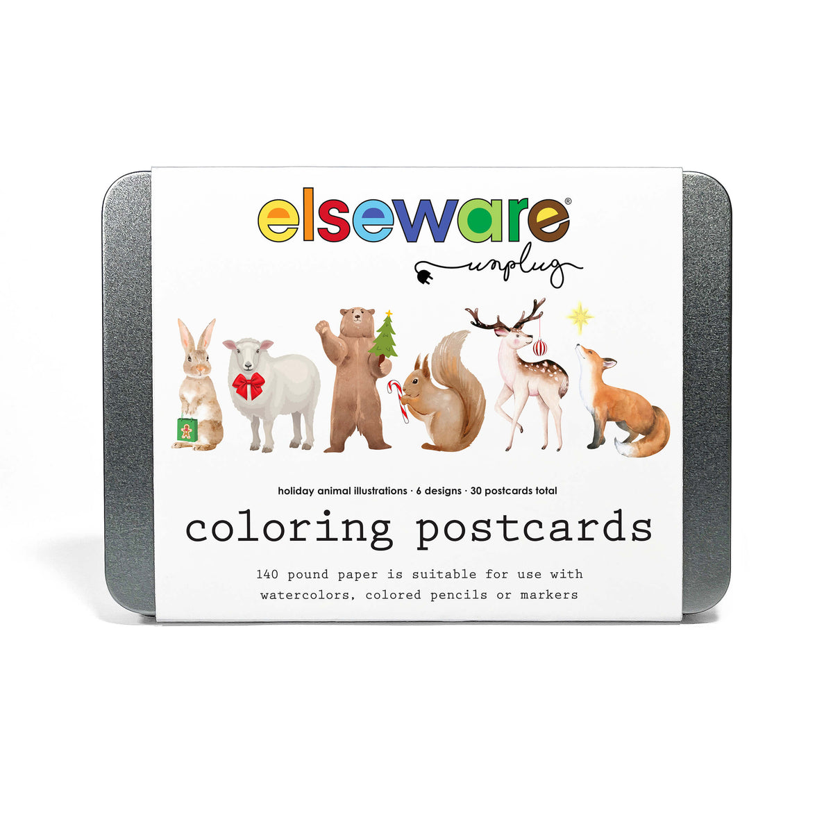 Coloring Postcards w/ 6 Designs (30 cards)